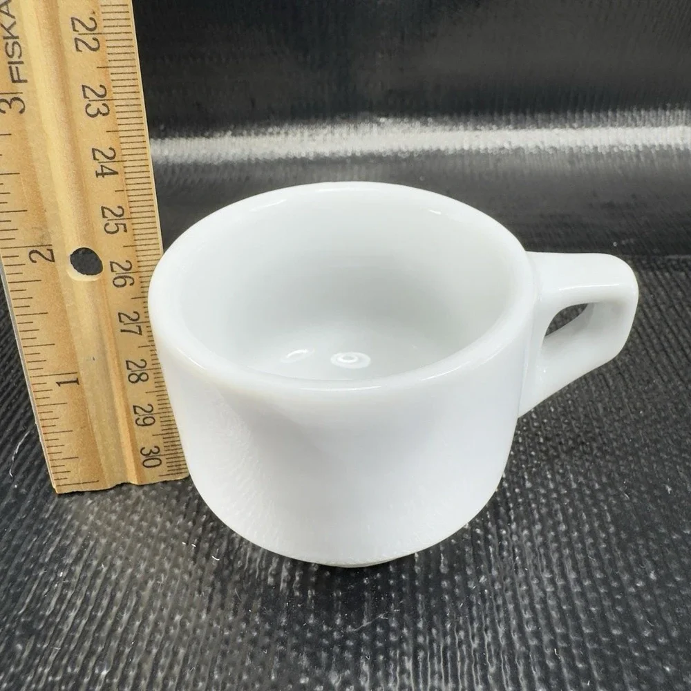Brazilian Porcelana Veracruz White Thick Heavy Restaurant Ware Teacup Saucer Set